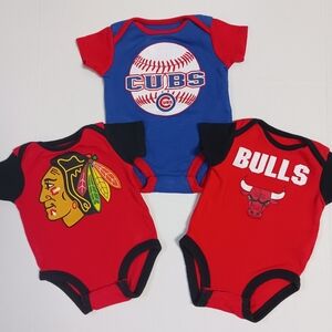 Chicago Team Onesies 3 Months
